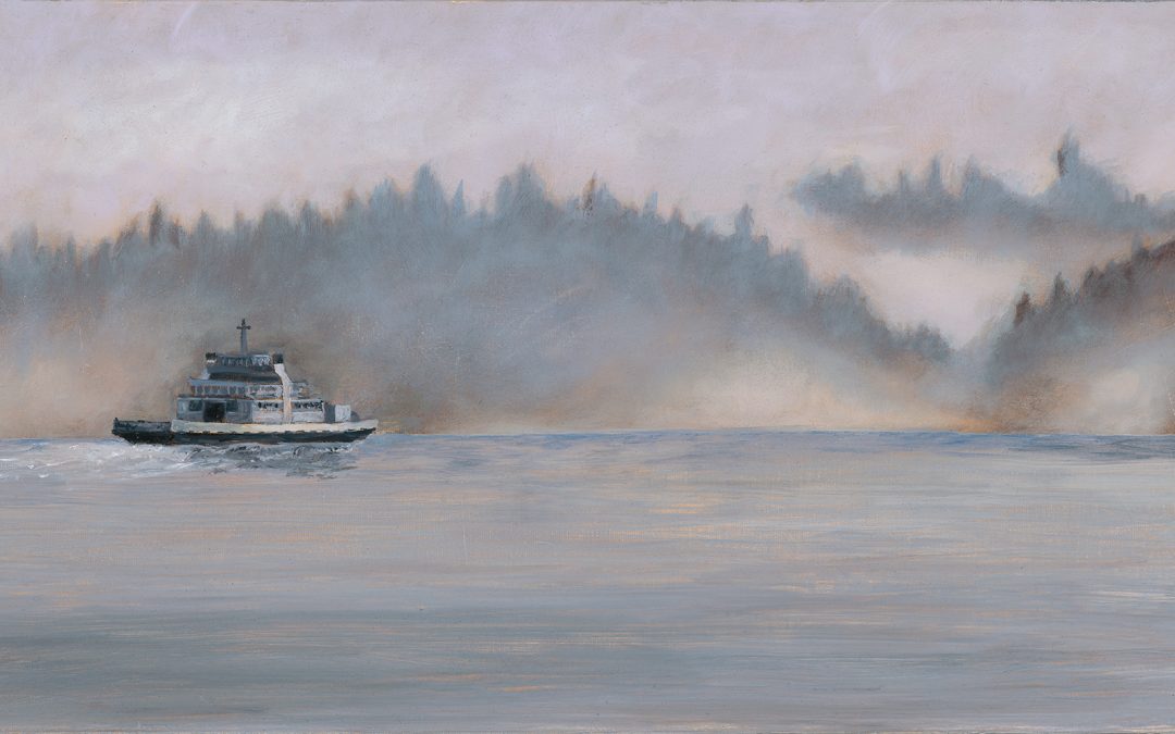 Ferry in Mist